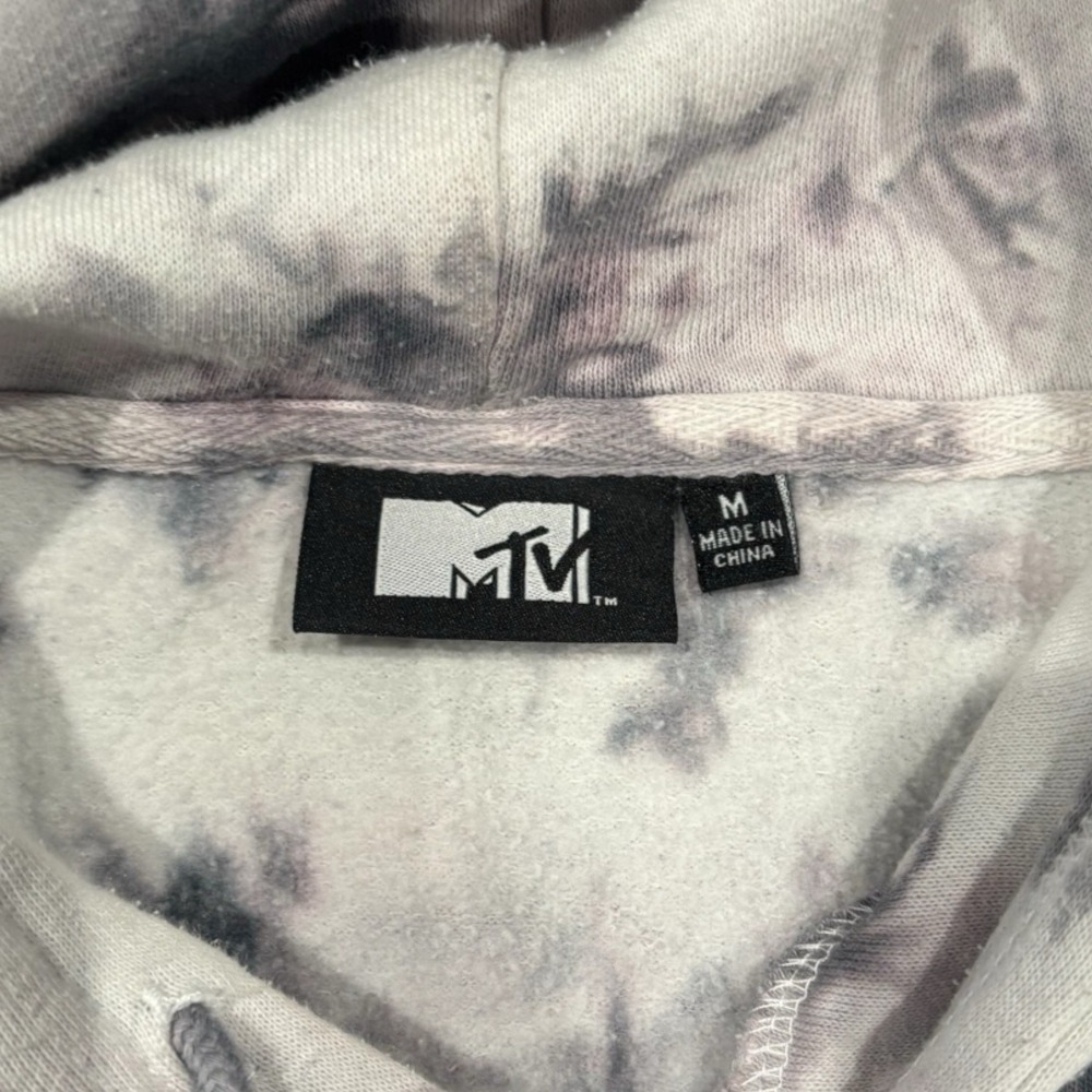 Retro MTV Tie-Dye Hoodie 🎶 Y2K Music Television Logo Sweatshirt‎ Unisex Medium - Picture 4 of 6